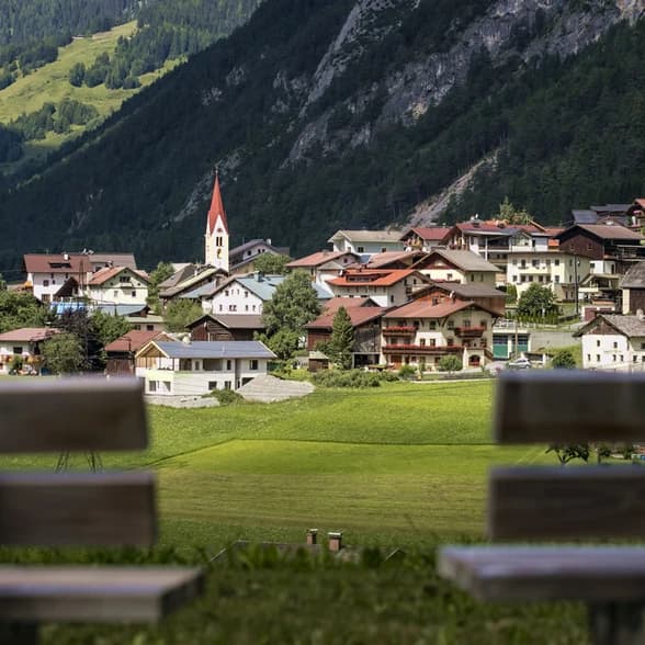 Schnann village in summer